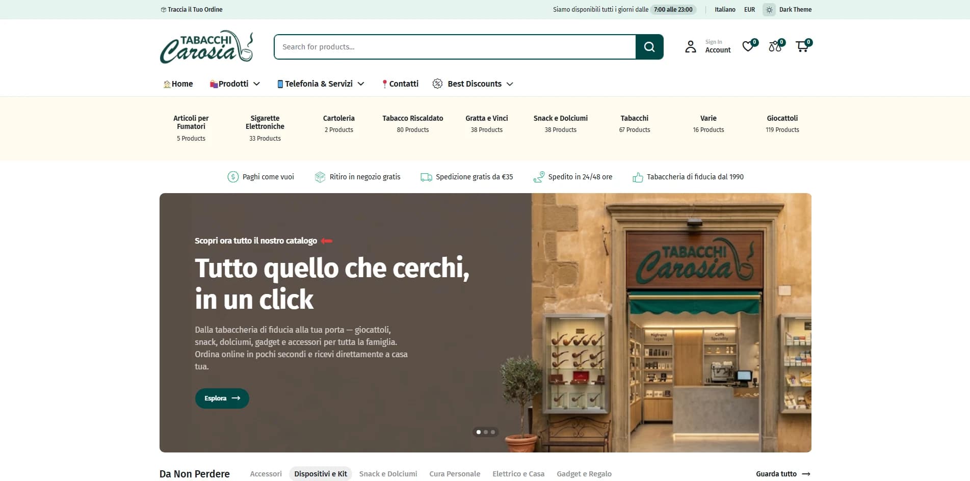 Progetto Tabaccheria Carosia